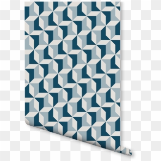 Elevate Your Interior Décor With A Scandi Geometric - Gray Blue Wallpaper For Bedroom Clipart