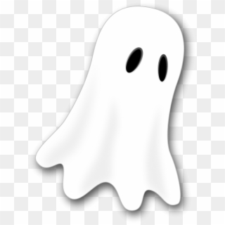 Halloween Ghost 2 Clipart, Vector Clip Art Online, - Cartoon Ghost Black Background - Png Download
