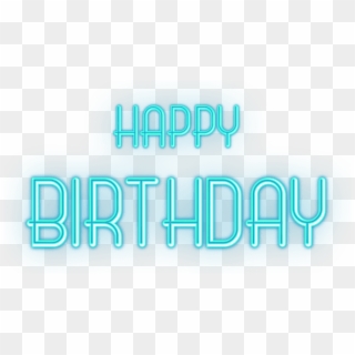 Free Png Download Happy Birthday Glowing Blue Text - Happy Birthday Text Blue Clipart