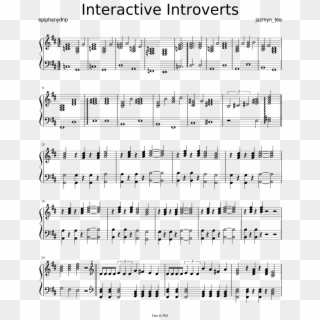Interactive Introverts Sheet Music For Piano Download - Interactive Introverts Song Piano Clipart