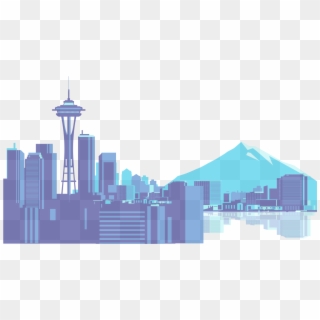 Seattle Skyline Icon - Space Needle Seattle Clip - Png Download