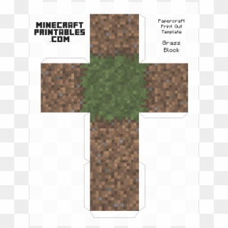 Papercraft Minecraft Dirt Block Clipart