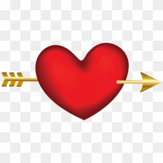 Heart With Arrow Transparent Clip Art Image - Portable Network Graphics - Png Download