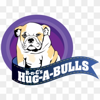 R N C's Hug A Bulls Logo - White English Bulldog Clipart