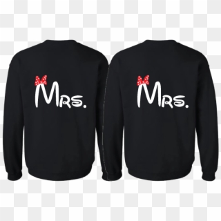 Lgbt Lesbian Couple Shirts For Mrs Minnie Bow - Cute Lesbian Couple Sweatshirts Clipart