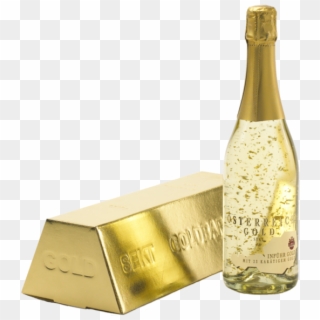 Sparkling Wine Gold With Gold Bar Carton Inführ 0,75l - Osterreich Gold Champagne Price Clipart