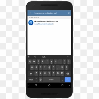 Phone With Telegram App Search For Localmonero Notifiaction - Ridmik Keyboard Clipart