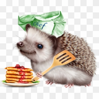 6314590 Hedgehog And Pancakes12 Hedgehog, Tube, Clip - Hedgehog - Png Download