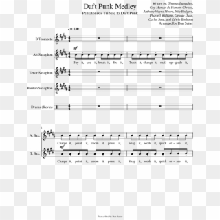 Daft Punk Medley - Sheet Music Clipart