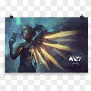 Poster Overwatch Mercy Hero Never Die - Overwatch Hd Wallpaper For Pc Clipart