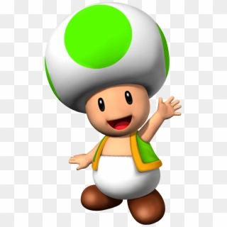 Toad From Super Mario Bros - Green Toad Mario Clipart