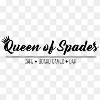 Queen Of Spades, Board Game Cafe, Coffee - Calligraphy Clipart