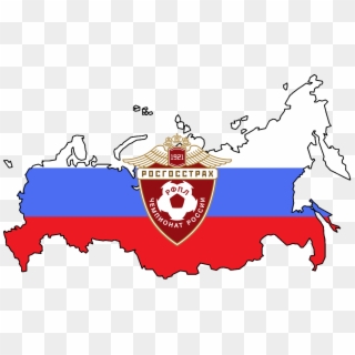 After A Long Winter Break, Russian Football Is About - Russia Map With Flag Transparent Clipart
