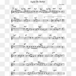 Agua De Beber Sheet Music Composed By Tom Jobim 1 Of - Rewrite The Stars Alto Sax Sheet Music Clipart