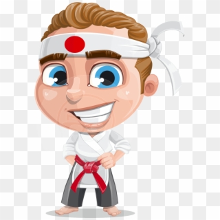 Combo The Little Karate Boy - Png Boy Transparent Taekwondo Cartoon Characters Clipart