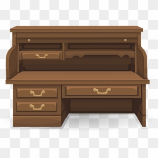 Desk Furniture Workspace Brown Wood Wooden - Desk Clipart