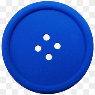 Blue Sewing Button With 4 Hole - Circle Clipart