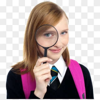 Woman Student Png Image - Woman Magnifying Glass Png Clipart