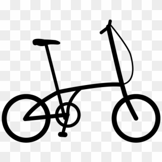 Bmx Drawing Icon - Collapsible Bicycle Clipart - Png Download