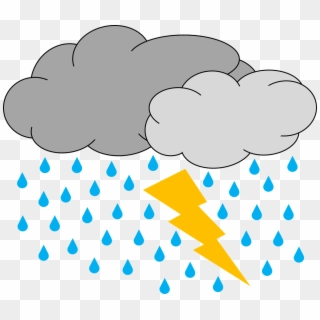 Lightning Clipart Rain Cloud - Thunderstorm Clipart Png Transparent Png