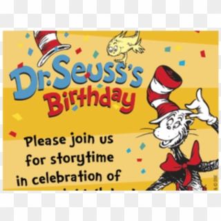 Seuss's Birthday Storytime At Books Inc - Dr Seuss Clipart