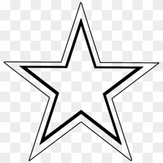 More Free Black And White Dallas Cowboys Png Images - Clip Art Star Outline Transparent Png