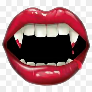 Redlips Sticker - Sexy Vampire Mouth Png Clipart