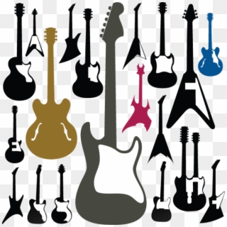 515 Electric Guitars Wood Burning Patterns, Electric Clipart