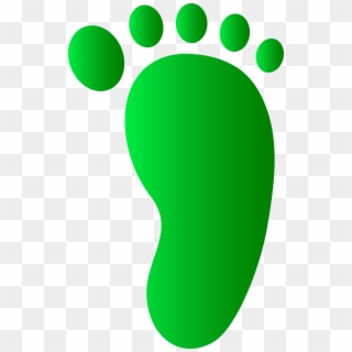 Footstep - Foot Print Clipart Green - Png Download
