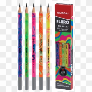 Fluro Marble Pencils - Nataraj Fluro Super Black Clipart