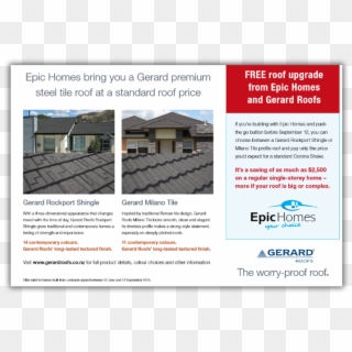 Free Roof Upgrade - Brochure Clipart