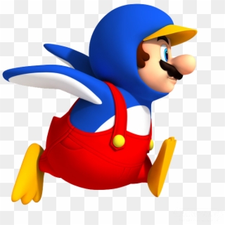 The World Of Mario Is A - New Super Mario Bros Wii Penguin Mario Clipart