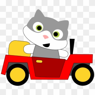 Clipart A Cat Driving A Car - Cat In The Car Clip Art - Png Download