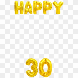 Gold Balloons 30th Clipart