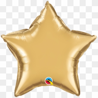 20" Star Qualatex Chrome™ Gold Foil Balloon - Balloon Clipart