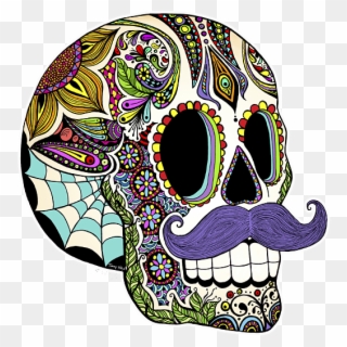 Click And Drag To Re-position The Image, If Desired - Sugar Skull Mustache Clipart