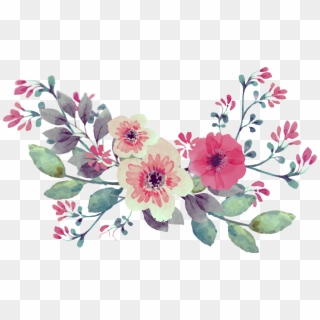 Vintage Watercolour Flowers - Vintage Watercolor Flowers Png Clipart