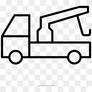 Tow Truck Coloring Page - Icon Clipart