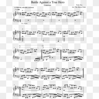 Battle Against A True Hero Sheet Music Composed By - Diamond Heart Alan Walker Piano Sheet Music Clipart