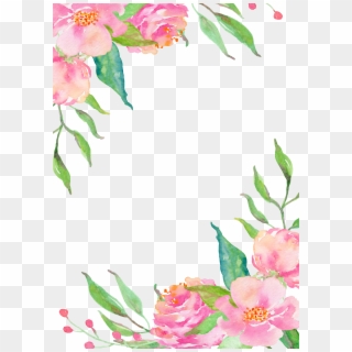 1500 X 2100 31 - Floral Border Water Color Clipart