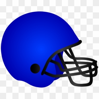 Cartoon Football Helmet Front View Images Pictures - Blue Football Helmet Clipart - Png Download