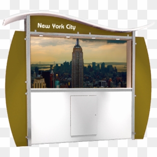 10 Foot Alumalite Modular Display With Arch Canopy - New York City Clipart