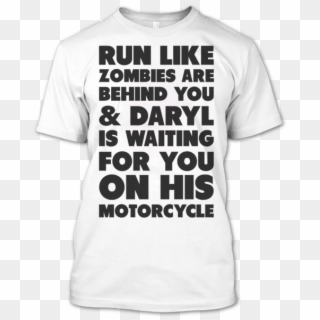 Run Like Zombies Daryl Dixon The Walking Dead Tv Serries - Active Shirt Clipart