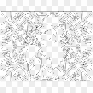 #058 Growlithe Pokemon Coloring Page - Advanced Pokemon Coloring Pages Clipart