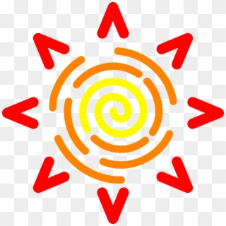 Neon Sun Logo - Circle Clipart