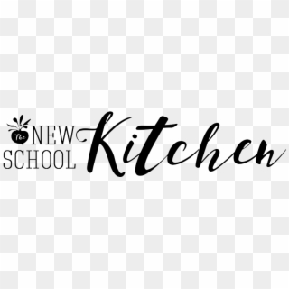 The New School Kitchen Logo - Calligraphy Clipart