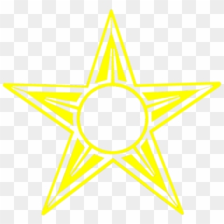 Yellow Barnstar Star - Circle Clipart