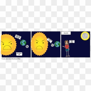 Solar Eclipse Comic - Cartoon - Png Download