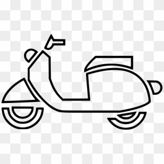 Png File - Outline Image Of Scooty Clipart
