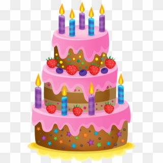 Birthday Cake Clipart At Getdrawings - Transparent Background Birthday Cake Clipart - Png Download